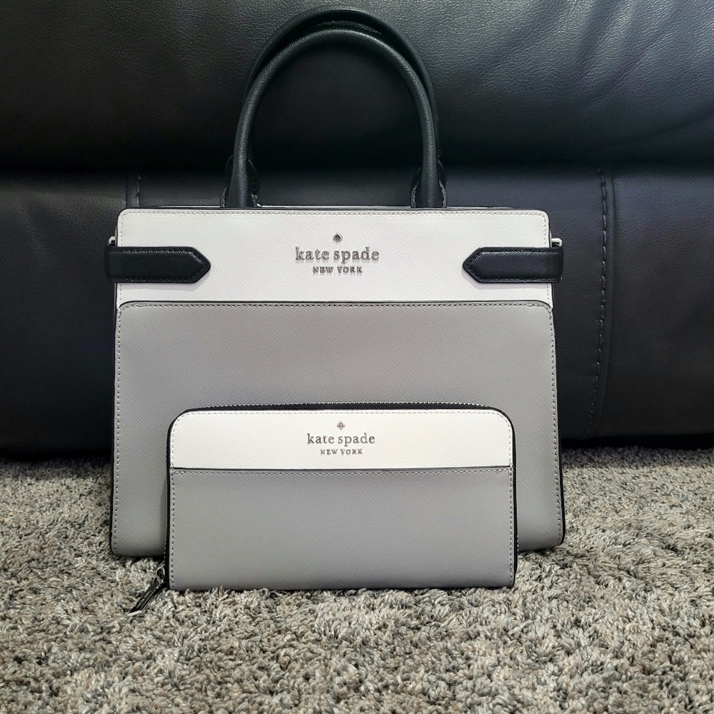🏷1 DAY SALE🏷LIKE NEW 🍃🪷Kate Spade Medium Staci Satchel Matching Wallet🪷🍃